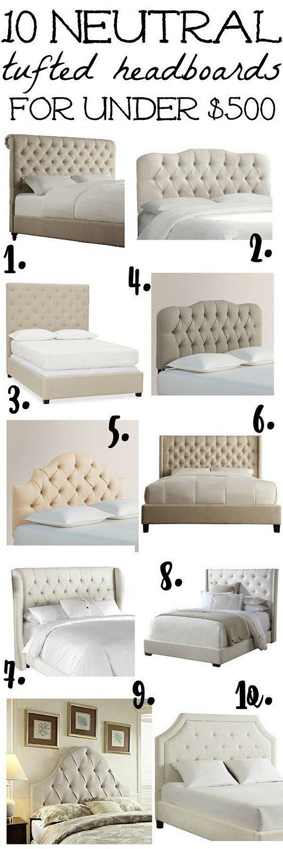 10 neutral tufted he...