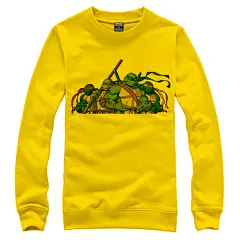 两件包邮怀旧动漫 忍者神龟4人物合集 宿舍毕业服 无帽卫衣