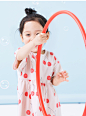 All Blu幼岚 Pima纯棉原创设计新品樱桃短袖连衣裙子大女儿童夏装-tmall.com天猫