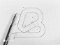 The design process of letter B.