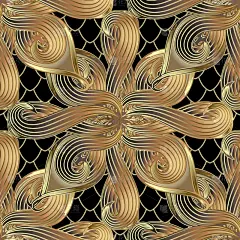黄金,抽象,三维图形,四方连续纹样,花纹,华丽的,纺织品,蛇皮纹,壁纸