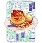 #食べ物 #日刊ごはんと物語　【310-319食目】まとめ - もみじ真魚的插画