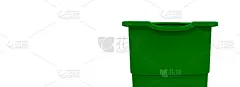 白色背景的垃圾桶盒，有空白的空间用于复制或文本广告图案