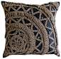 Jute Rebel Black Silk Sham Cover, 24x24 transitional-pillowcases-and-shams