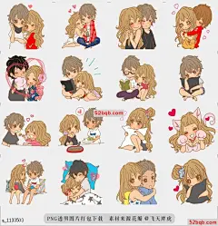 line贴图表情包情侣恋爱中的情侣|Girls Couple in Love 为你的男朋友，丈夫或伴侣设计的新贴纸系列，能够吸引他的心，激发你的关系，|A new collection of stickers for your boyfriend, husband or partner that will catch his heart and inspire your relationship.@飞天胖虎