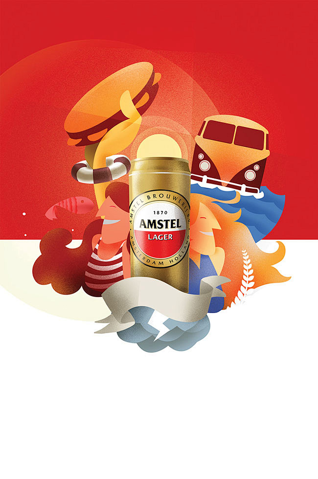 AMSTEL啤酒巴西狂欢节视觉设计(2)
