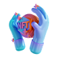 持有 Nft 3D 插图