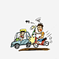 卡通喝酒骑车撞到汽车漫画高清素材 危险行车 喝酒汽车 文明驾驶 请文明驾驶 车辆碰撞 元素 免抠png 设计图片 免费下载 页面网页 平面电商 创意素材
