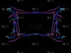 抽象的彩色流动艺术背景框架