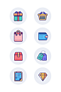 卡通可爱礼物购物icon