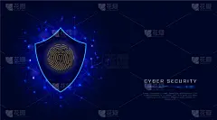 安全,指纹,电子人,概念,盾,商务,计算机,电子邮件,几何形状,云