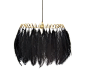 英國黑色羽毛台灯Mineheart Feather Table Lamp Black灯具配件-淘宝网