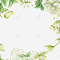 手绘水彩绿色花卉元素 漂亮 纯色 绿色花卉 背景 花鸟 蓝色 黄色 免抠png 设计图片 免费下载 页面网页 平面电商 创意素材