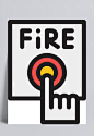 紧急火灾救援按钮|火灾报警按钮,紧急救援,消防安全,消防设备,火灾救援,救援按钮,卡通图标,救火,火灾报警装置,按下按钮,火灾报警,卡通元素,手绘/卡通