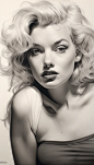 Marilyn Monroe , realistic image, lots of detail