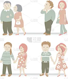 四手绘复古夫妇