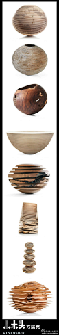 #小木头创意时间# 德国设计师Christoph Finkel毕业于纽伦堡美术学院。目前他沉迷的工作就是收集他住所周围的树木，用车削的方式把他们制作成各式各样的木碗。http://t.cn/8F2L8Jp