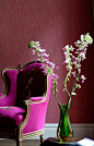 Magenta wing back chair - Ana Rosa: 