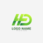 字母hd高清标志logo矢量图设计素材