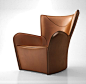 molteni c mandrague armchair 2013 leather version 3d model max obj 4