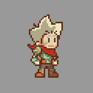 非常简单的像素画游戏人物练习