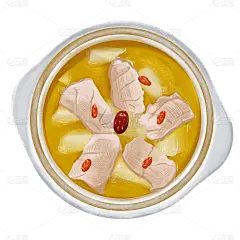 手绘-汤类美食元素贴纸4
