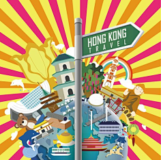 0-花瓣网|陪你做生活的设计师 | 图插画 香港 香港街景 香港夜景 香港设计 香港海报 香港元素 香港城市主题海报 画报 中环 电车 太平山 ...
