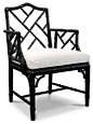 Black Chippendale Armchair - asian - armchairs - Jonathan Adler