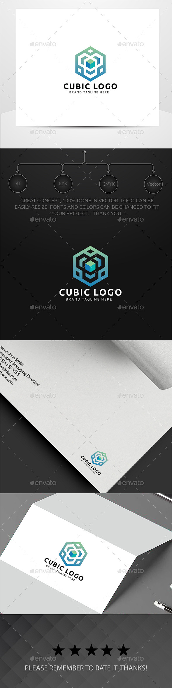 立方的标志——符号标志模板Cubic Logo - Symbols Logo Templates3 d、应用程序、架构、蓝色盒子,盒子标志 ...
