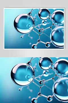 AI数字艺术医美液体泡泡分子3d医疗模型