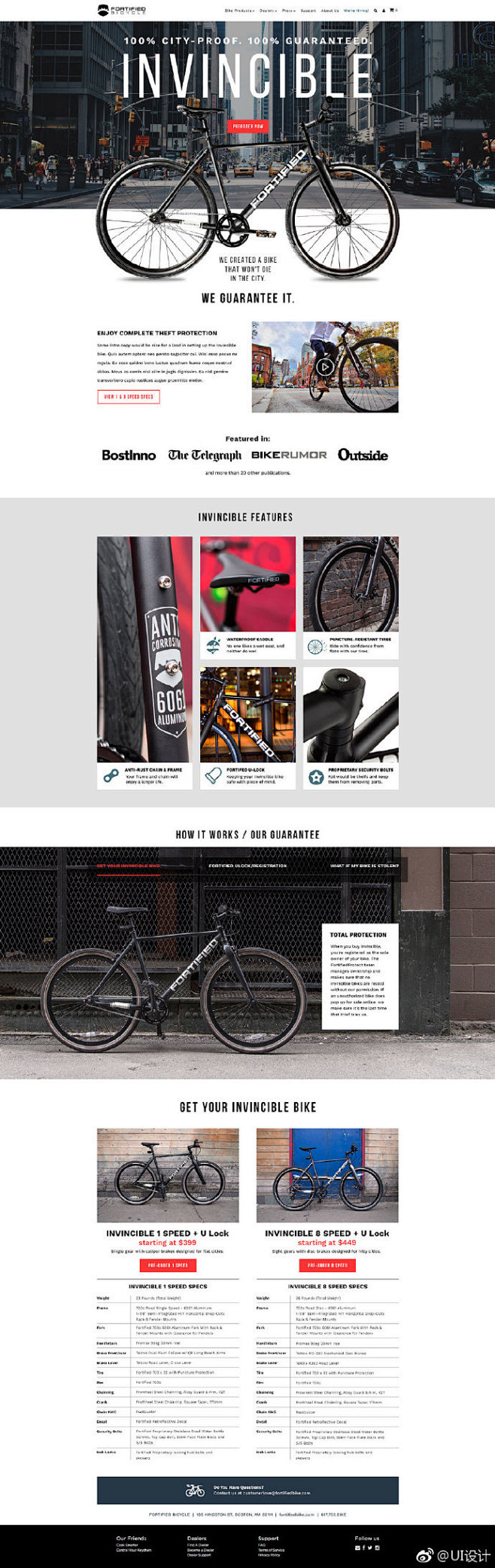 #网页设计# 自行车网站界面设计分享 ​...
