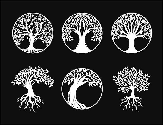 树木标志logo矢量图设计素材