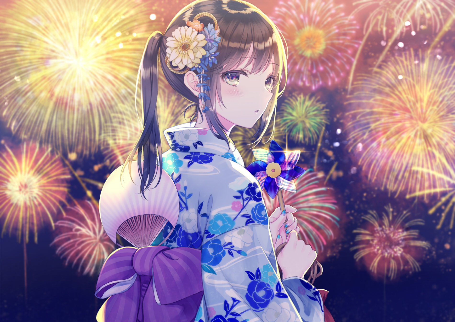 オリジナル 君と打上花火 柏原えん的插画 Pixiv Twitter Twitter Com Enkashiwabara