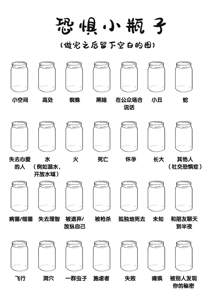 恐惧小瓶子涂鸦底图