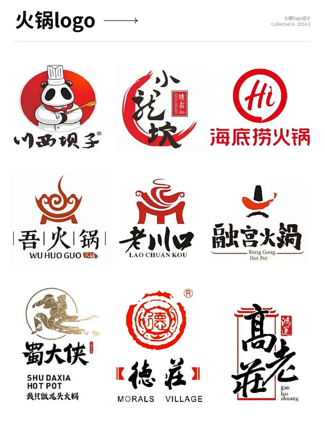 40个川味火锅logo设计，你还知道哪些？ - 小红书