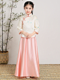 儿童古装民国学生服装五四青年装小姐装唐装古筝毕业照演出服女童-淘宝网