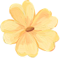 蜡笔质感背景素材-黄色花朵