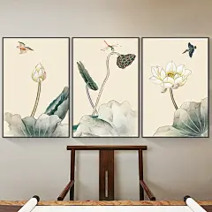 新中式餐厅装饰画饭厅禅意书房挂画客厅沙发背景墙壁画农家乐墙画-tmall.com天猫