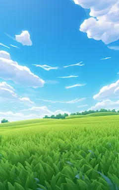 蓝天白云草地素材图片壁纸