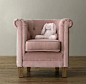 欧式法式粉色儿童沙发椅卧室拉扣绒布沙发迷你单人小沙发休闲椅-淘宝网