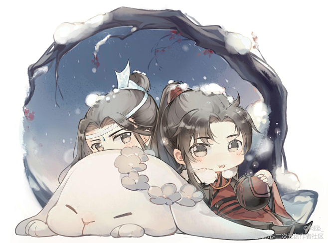 魔道祖师忘羡qbr画师阿坠