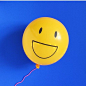 气球 笑脸 黄色气球 蓝色头像 微信头像 QQ头像 app插图 UI插图 界面用头像 小清新配色 blue 个性 配色
