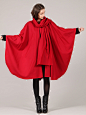 red wool cape / shop collect