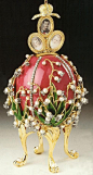 Art Nouveau Fabergé  Lilies of the Valley Egg - 1898 - Made under the supervision of the Russian jeweller Peter Carl Fabergé - Enamel, gold, diamonds, rubies, pearls - Tsar Nicholas II, as a gift for Tsaritsa Alexandra Fyodorovna - @~ Mlle - http://www.fa