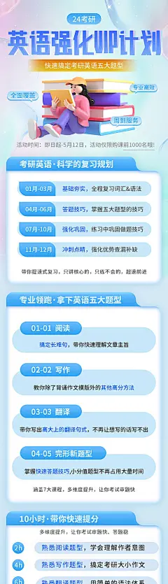 考研英语提升班课程长图-源文件
