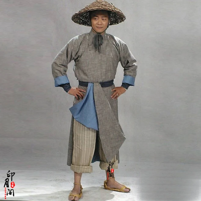影视古装古代农民古装渔夫樵夫群演古装百姓服棉麻群演古装演出服-淘宝网-花瓣网