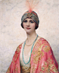 William Clarke Wontner - 穿东方服饰的美女, c. 1916–25