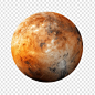 水星行星或外行星隔离在透明背景上