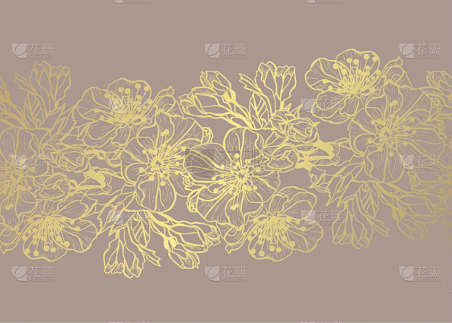 黄金,花纹,华丽的,请柬,纺织品,华贵,...