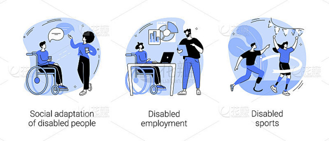 包容性社会环境抽象概念矢量插图。